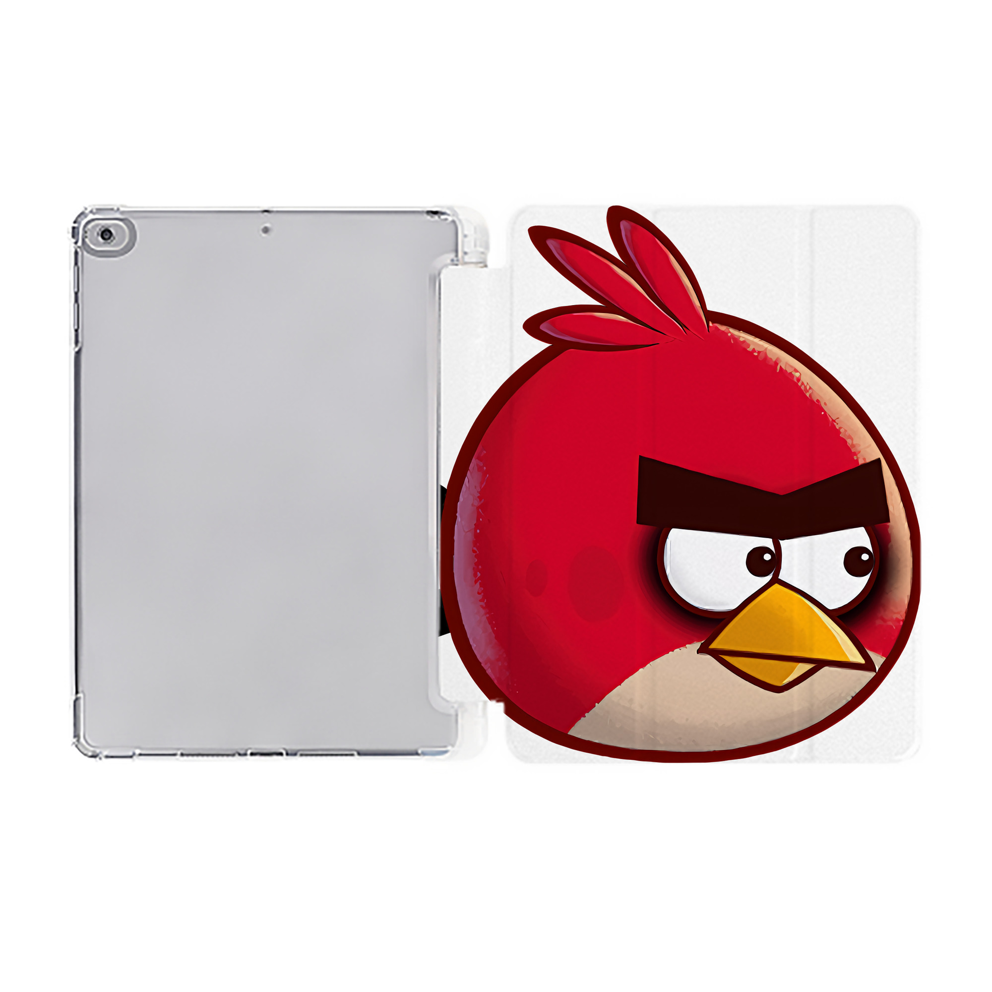 （画像用） Angry Birds アングリーバード IPad ケース ペン収納付き 三つ折りスタンド PUレザー×シリコン 対応機種9.5/10.5/10.9インチ